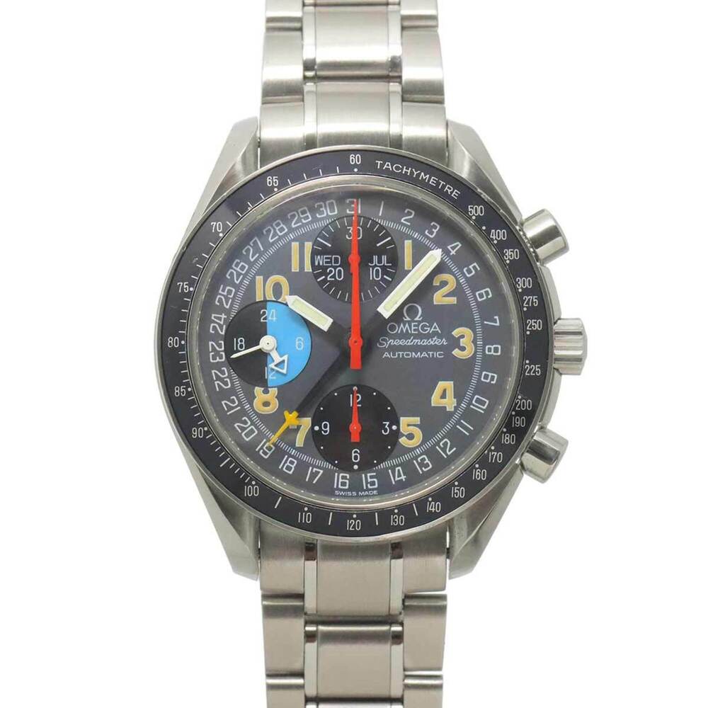 Omega Speedmaster Mark 40 AM PM Triple Calendar 3520 53 Men's Watch, Gray, Au...